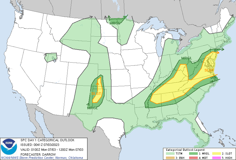 July 3rd; A Break From Storms Ahead of Independence Day