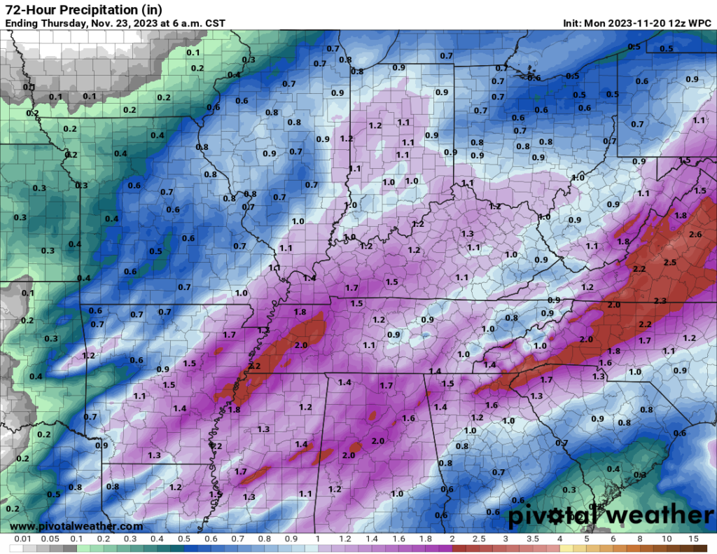 Showers and Storms Follow Thanksgiving Cold Front