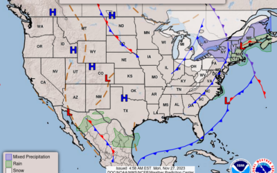 Nov. 27th; Frigid but Dry to Start Final Week of November