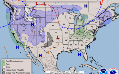 Feb. 26th; Late Spring Feel Before Rain Arrives Wednesday