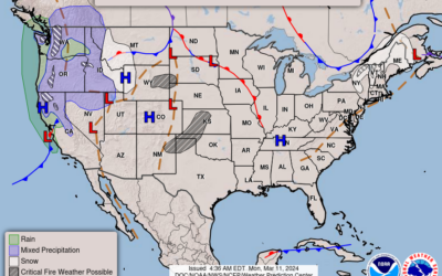 Mar. 11th; Slow Warm-Up Incoming, Showers Closing out Week