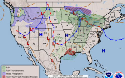 Apr. 29th; Scattered Storm Chances Closing Out April