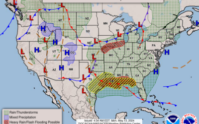 May 13th; Showers and Storms Likely Through the Week