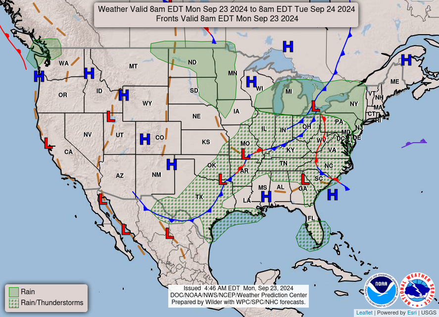 Sept. 23rd; Dry Spell Ends as Rain Arrives in WABBLES