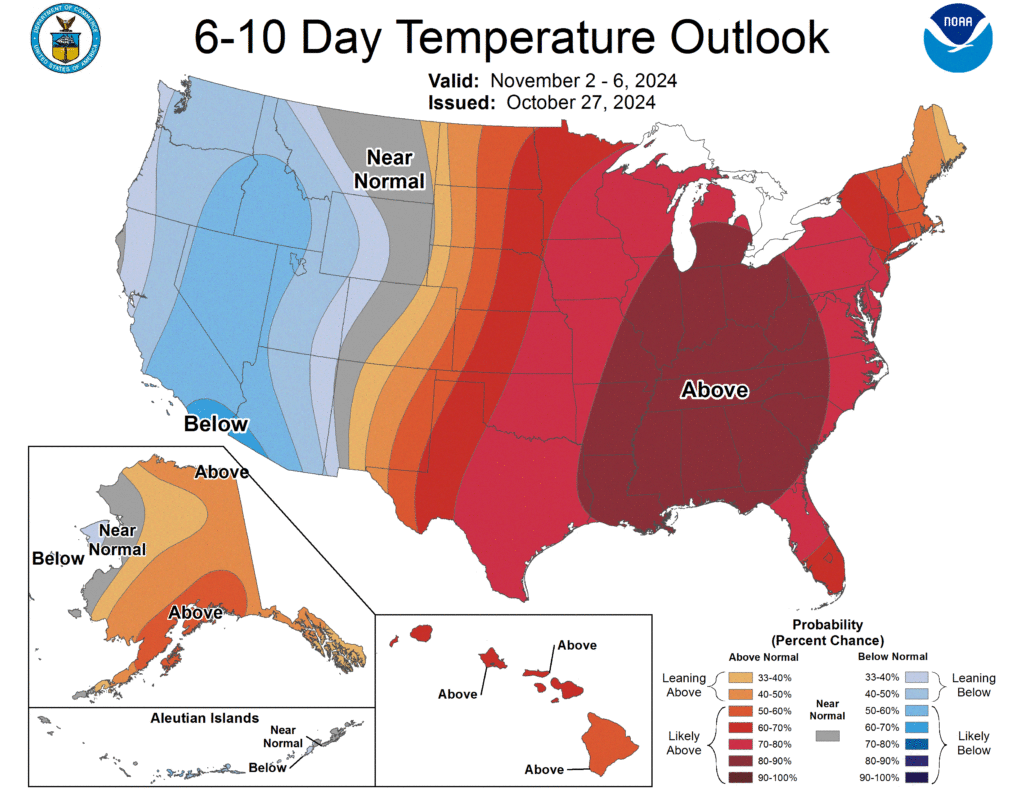 Warmer than Average Hallo-Week on the Way