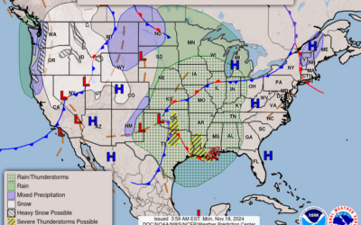 Nov. 18th; November Rain Leads to Major Midweek Cooldown