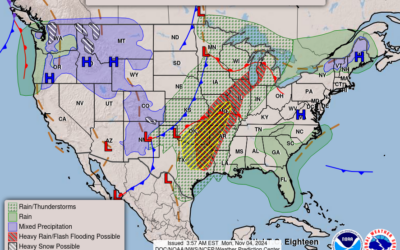 Nov. 4th; Active Weather Pattern Kicks Off November