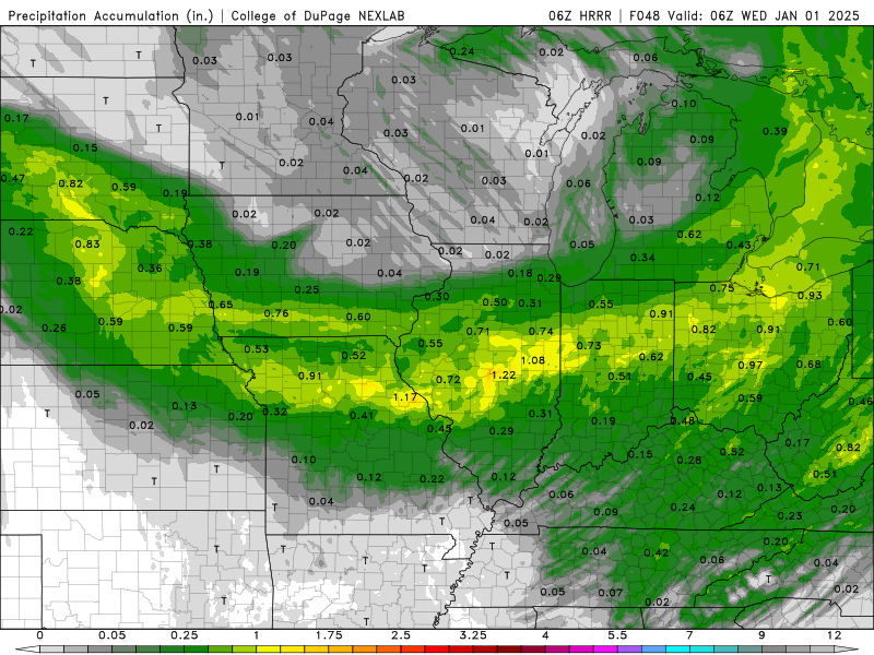 Scattered Rain Showers Close Out 2024