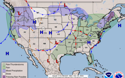 Dec. 16th; Rainy Week Ahead, Cooling Down thru Friday