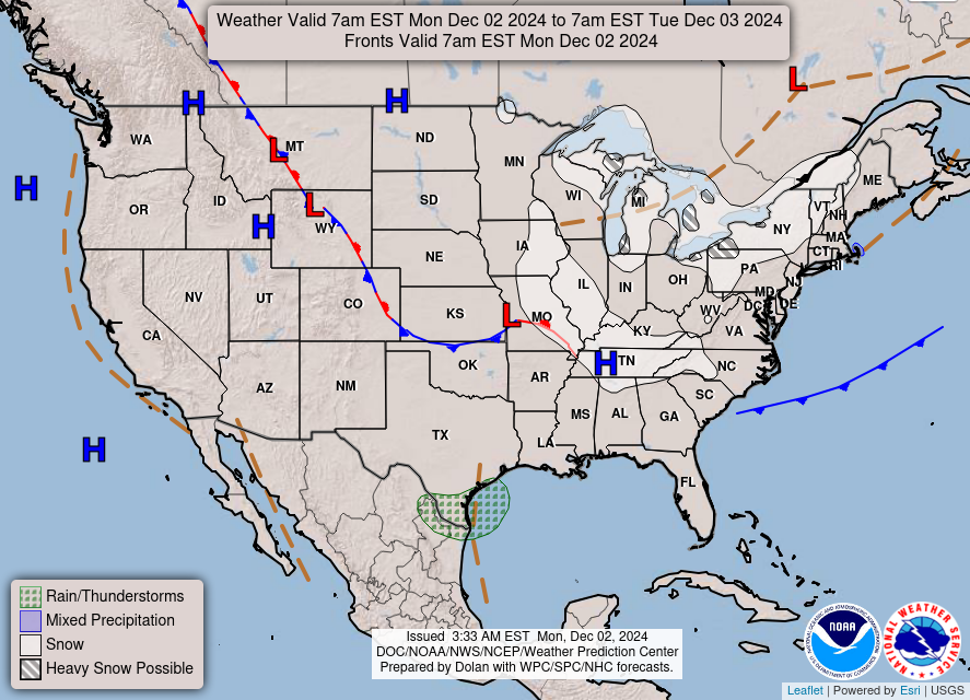 Dec. 2nd; Finals Week Flurries Possible Today Across WABBLES