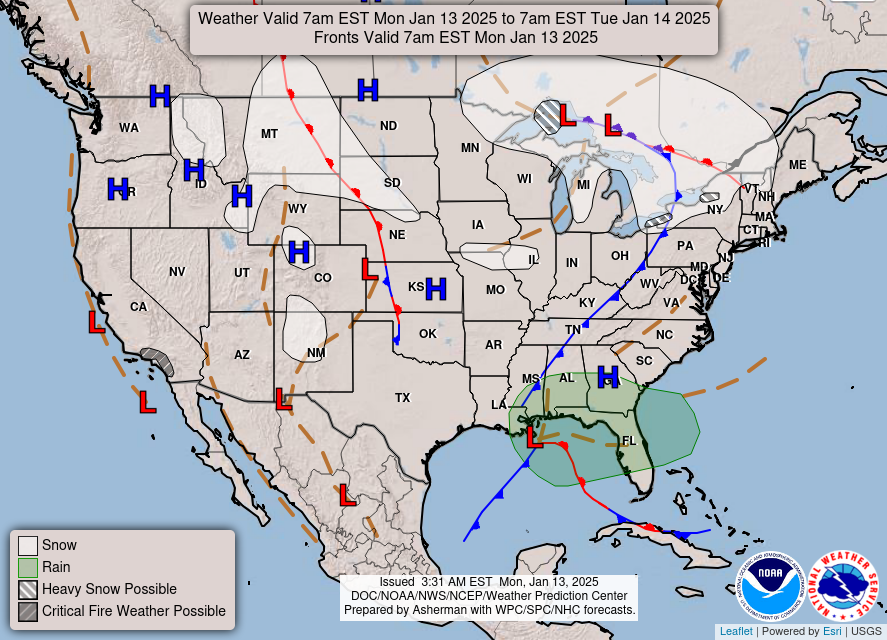 Jan. 13th; Brief Break from Active Pattern