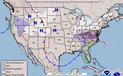 Jan. 6th; Messy Winter Storm Brings Snow Through Noon