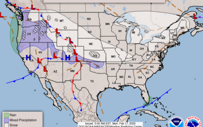 Feb. 17th; Snow on the Menu After Widespread Flooding