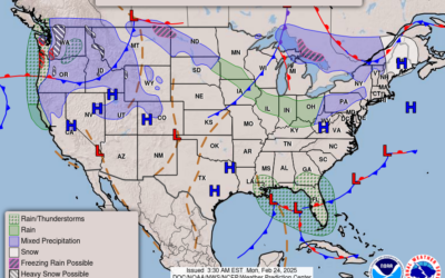 Feb. 24th; Calm, Warm Week Ahead for WABBLES