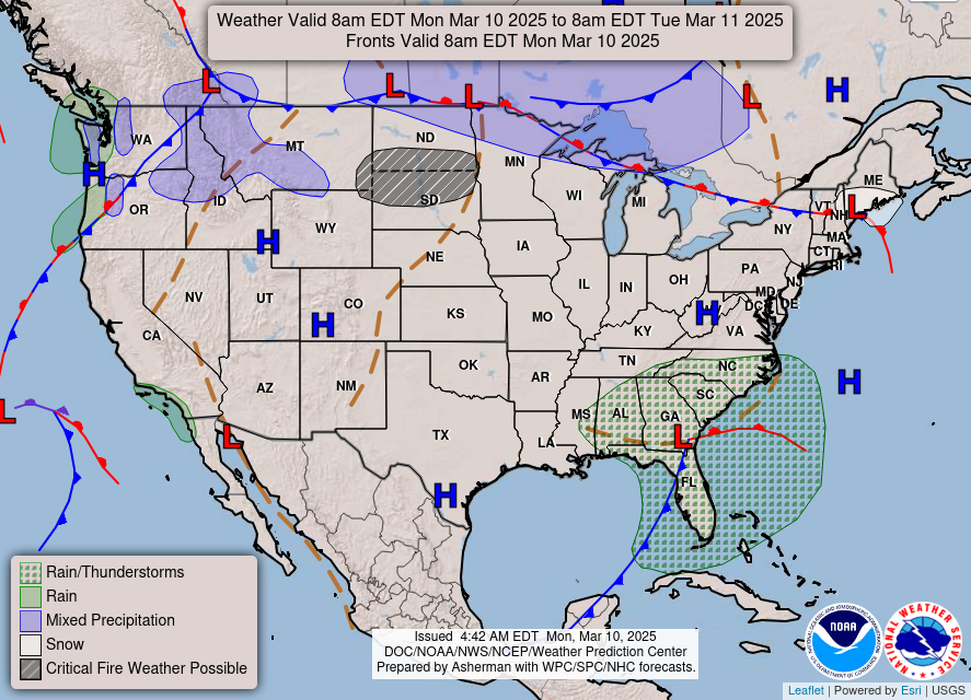 Mar. 10th; Warm, Calm Week Ahead Across WABBLES