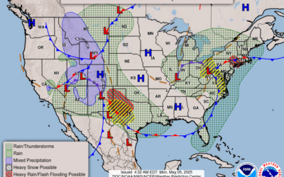 May 5th; Cloudy, Cooler, Wetter Week Likely